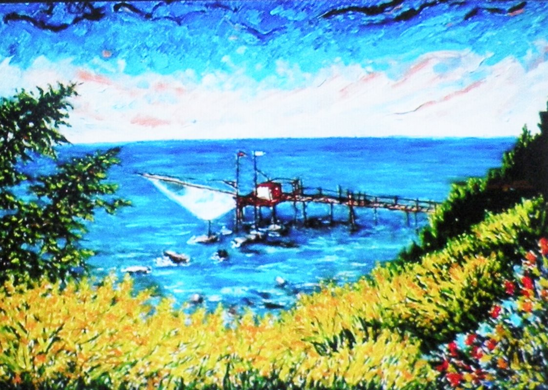 TRABOCCO A PRIMAVERA - Olio su tela 70 x 50